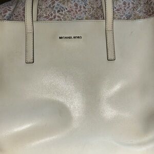 Michael Kors Floral Cream Tote